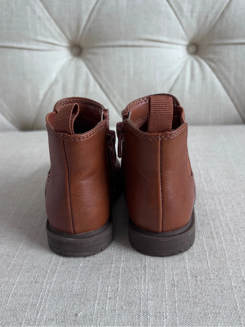Cat & Jack Toddler Brown Chelsea Boot - Slip-On Pull Tab